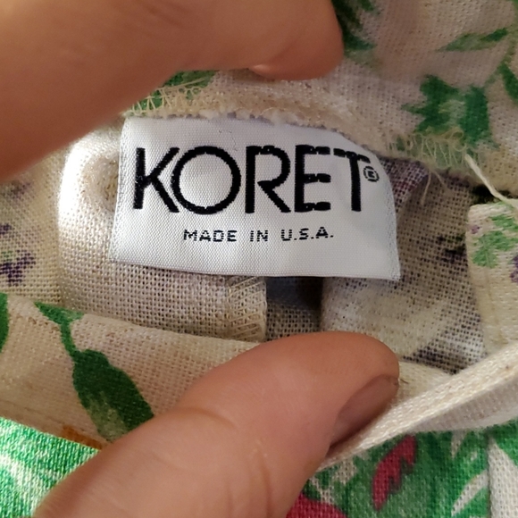 Vintage High-waisted Koret Floral Pleated Skirt - Picture 5 of 5